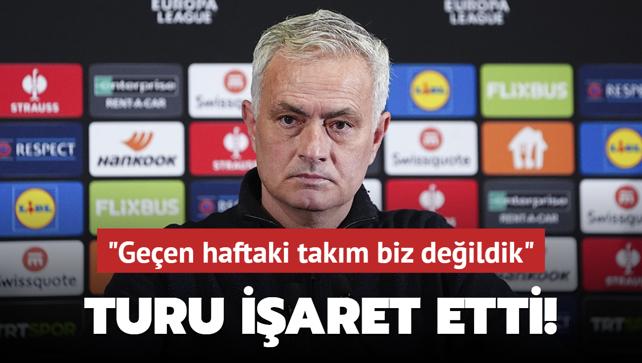 Jose Mourinho turu iaret etti! "Geen haftaki takm biz deildik"