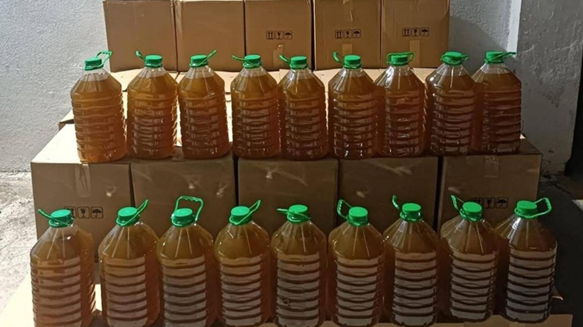 Balkesir'de bin litre sahte zeytinya ele geirildi
