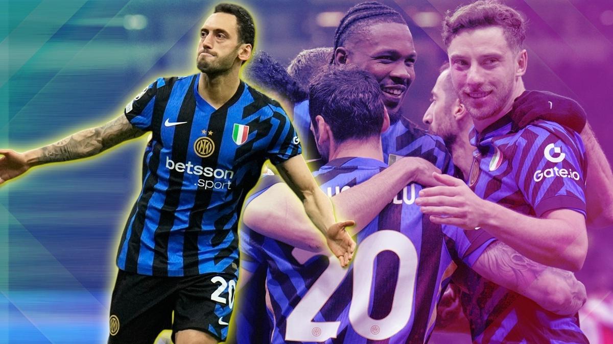 Hakan alhanolu ilki baard! Inter, ampiyonlar Ligi'nde eyrek finalde