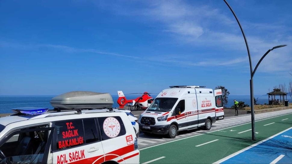 4 aylık bebeğin imdadına ambulans helikopter yetişti