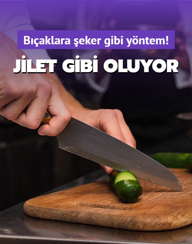 Krelen baklara eker gibi yntem! Tek hamlede jilet gibi keskin yapyor