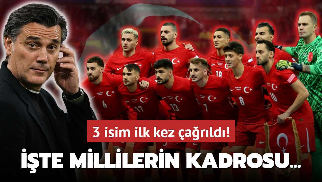 3 isim ilk kez arld! te A Milli Takmmz'n kadrosu...