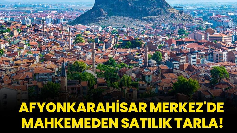 Afyonkarahisar Merkez'de mahkemeden satılık tarla!