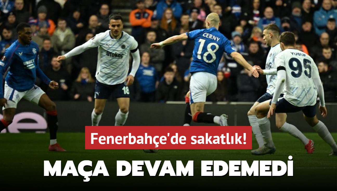 Fenerbahe'de sakatlk! Maa devam edemedi