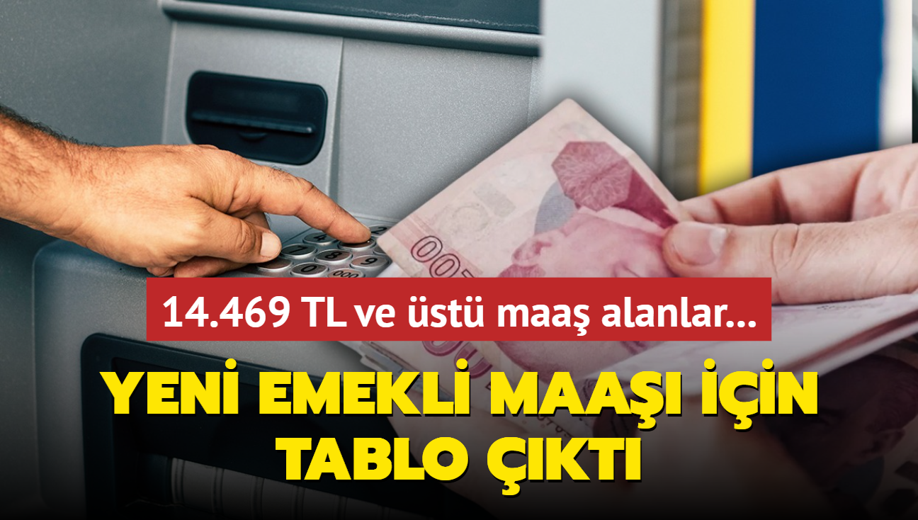 Zam oran ilave edildi: Yeni emekli maa iin tablo kt! 14.469 TL ve st maa alanlar...