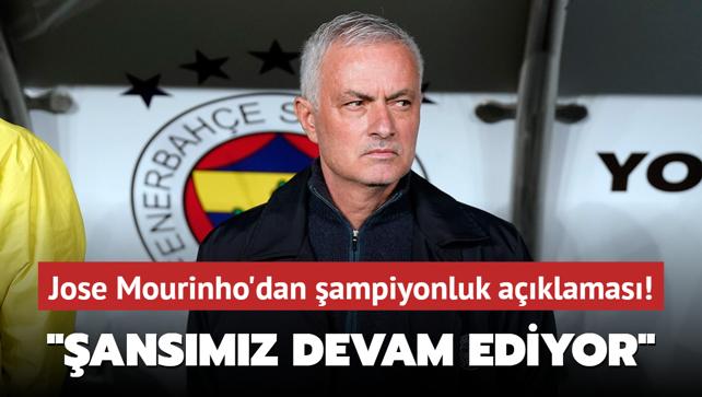 Jose Mourinho'dan ampiyonluk aklamas! "ansmz devam ediyor"