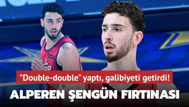 NBA'de Alperen engn frtnas! "Double-double" yapt, galibiyeti getirdi