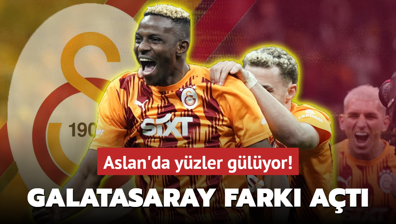 Aslan'da yzler glyor! Galatasaray fark at