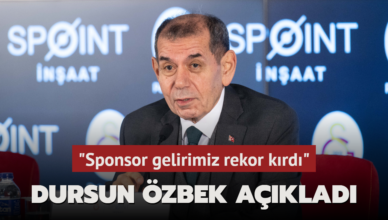 Dursun zbek aklad! "Sponsor gelirimiz rekor krd"