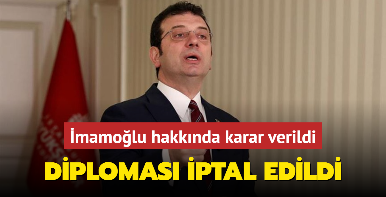 mamolu hakknda karar verildi... Diplomas iptal edildi