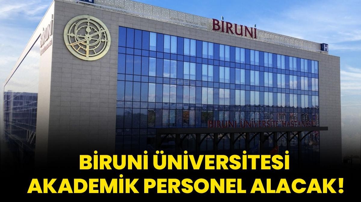 Biruni niversitesi Akademik Personel alacak!