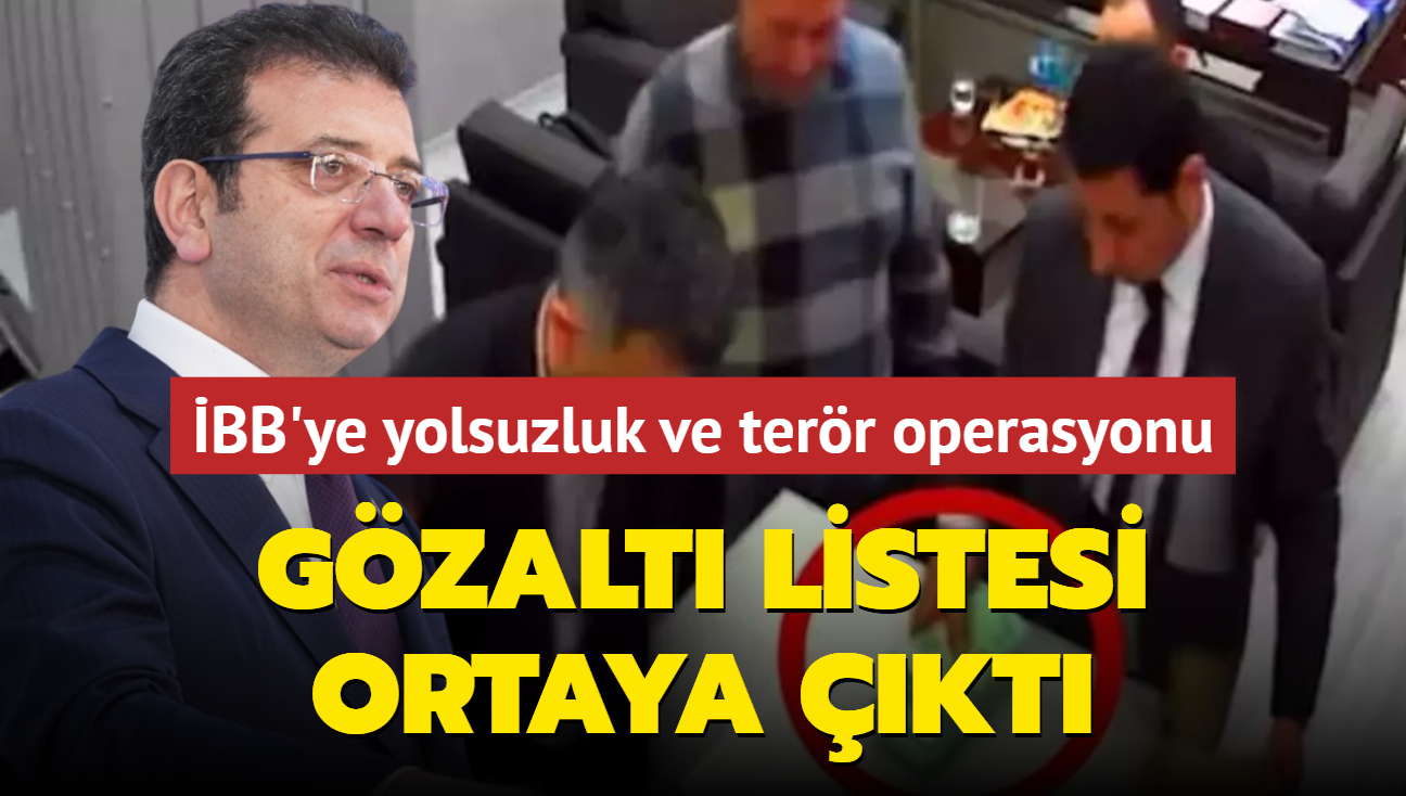 BB'ye yolsuzluk ve terr operasyonu... Gzalt listesi ortaya kt