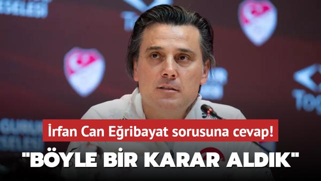 Vincenzo Montella, rfan Can Eribayat'n neden kadroda olmadn aklad! 