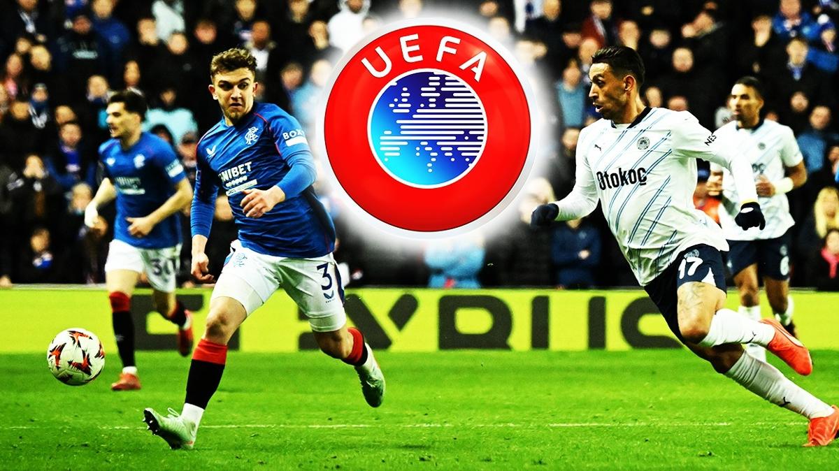 UEFA'dan Rangers'a Fenerbahe ma soruturmas! "Utan verici"