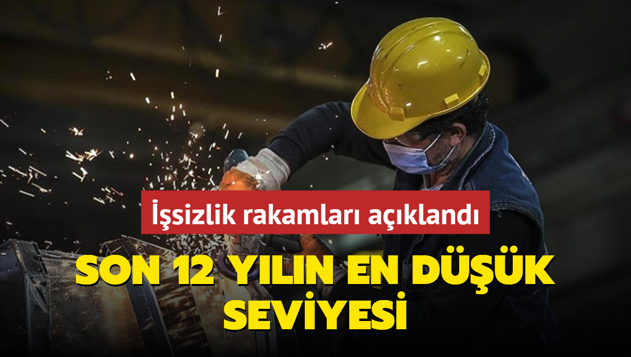 sizlik rakamlar akland... Son 12 yln en dk seviyesi