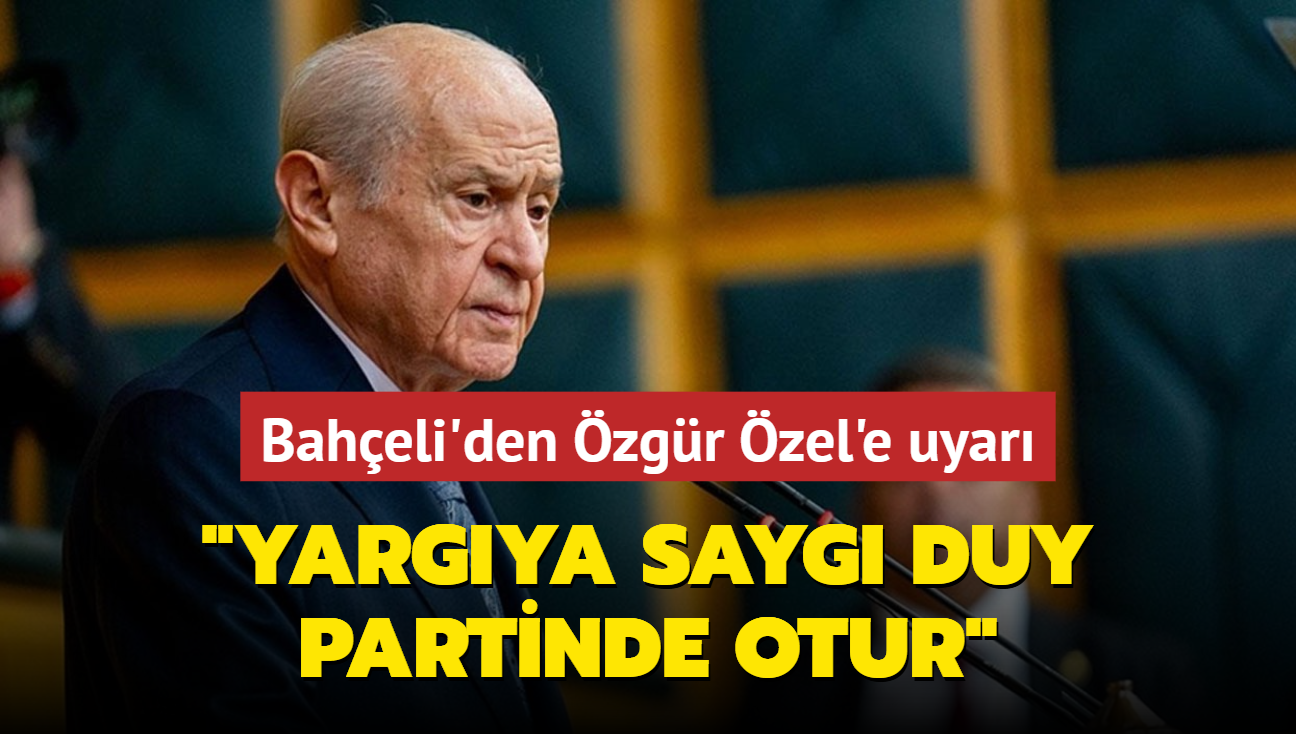 Baheli'den zgr zel'e uyar... "Yargya sayg duy, partinde otur"