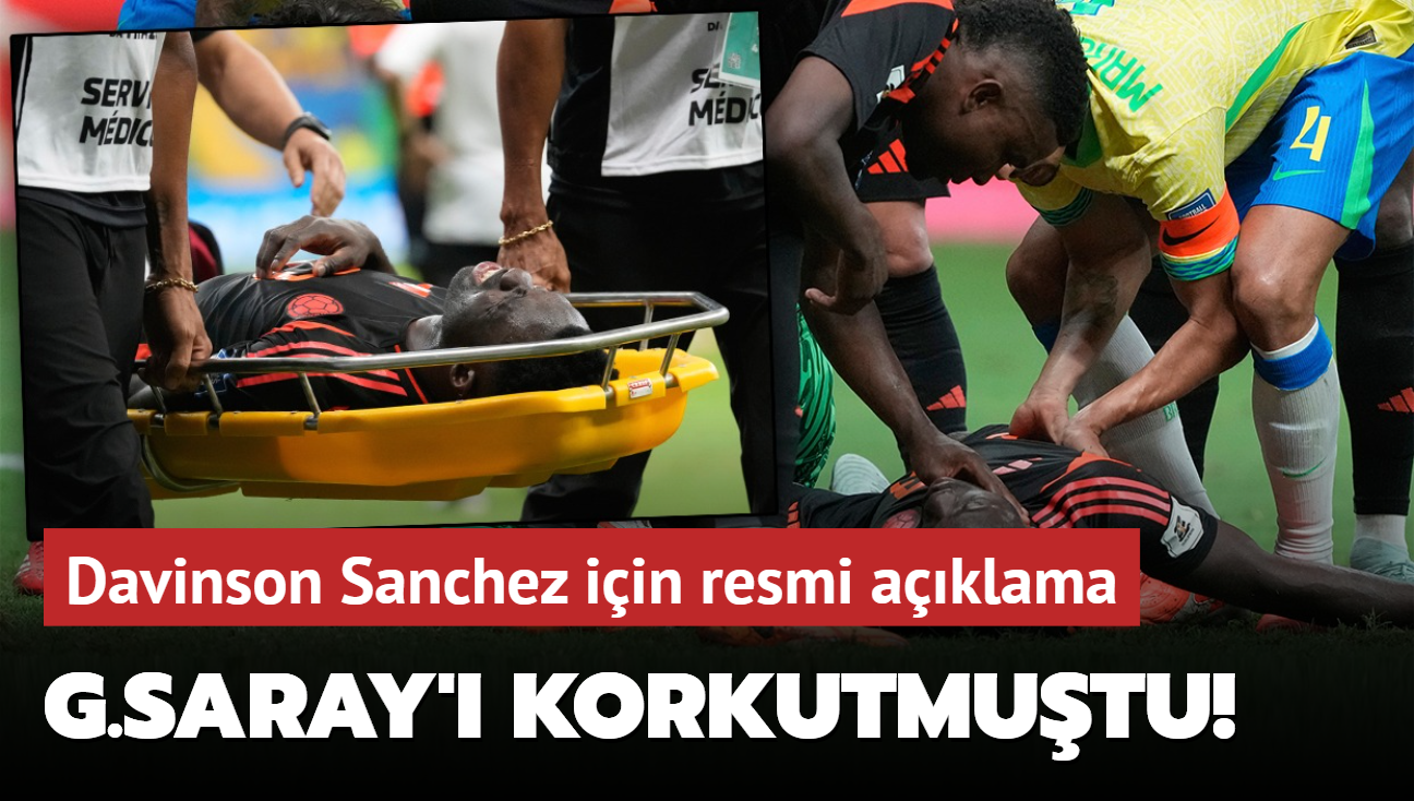 Galatasaray' korkutmutu! Davinson Sanchez iin resmi aklama