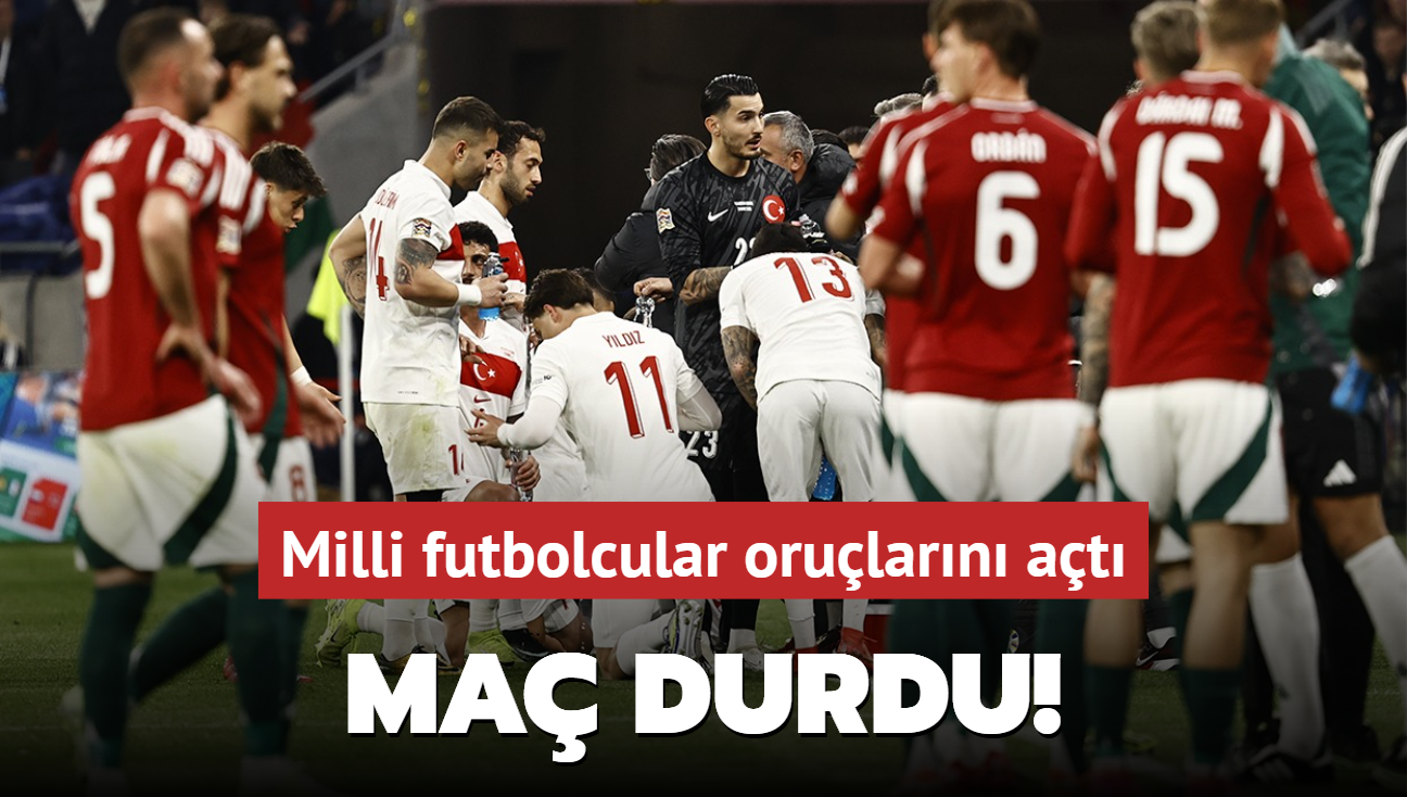 Ma durdu! Milli futbolcular orularn at