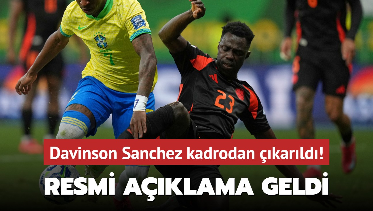 Davinson Sanchez kadrodan karld! Resmi aklama geldi