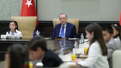 Bakan Erdoan bir araya geldi... 23 Nisan ocuklar Betepe'de!