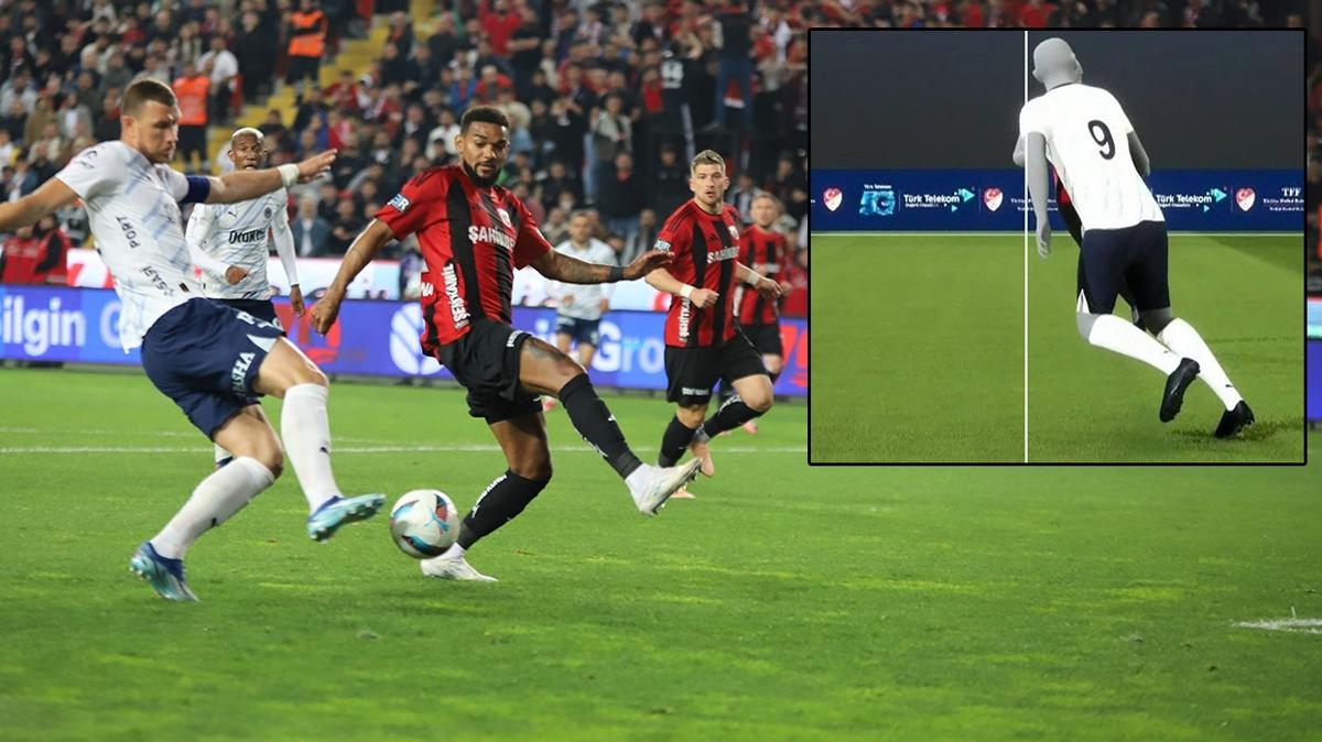 Fenerbahe'nin gol ofsayta takld! te Gaziantep'te o pozisyon...
