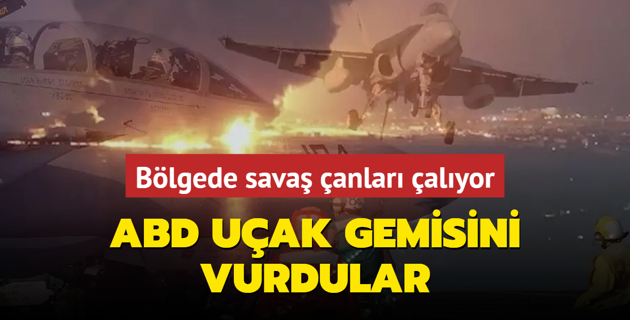 Blgede sava anlar alyor: ABD uak gemisini vurdular