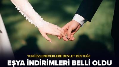 Yeni evleneceklere devlet destei! 2025 Evlilik destek paketi: Eya indirimleri belli oldu