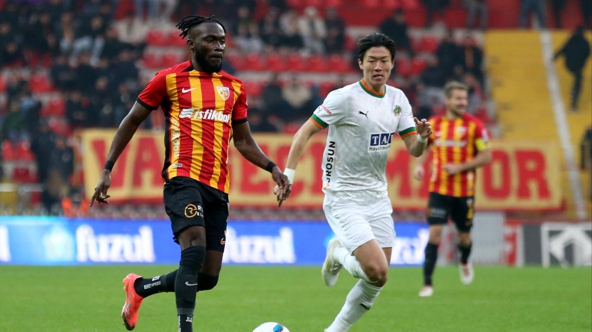 Alanyaspor ile Kayserispor 18. kez kar karya