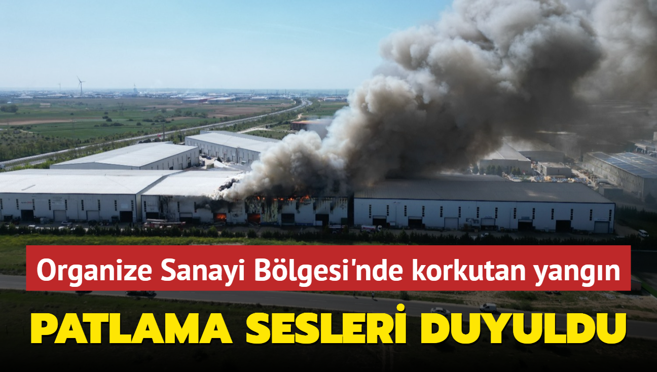 Organize Sanayi Blgesi'nde korkutan yangn! Patlama sesleri duyuldu
