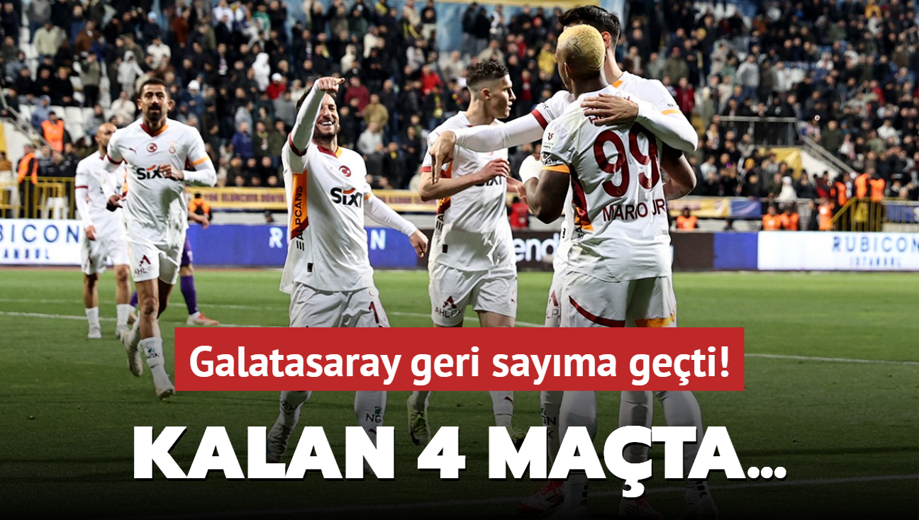 Galatasaray geri sayma geti! Kalan 4 mata...