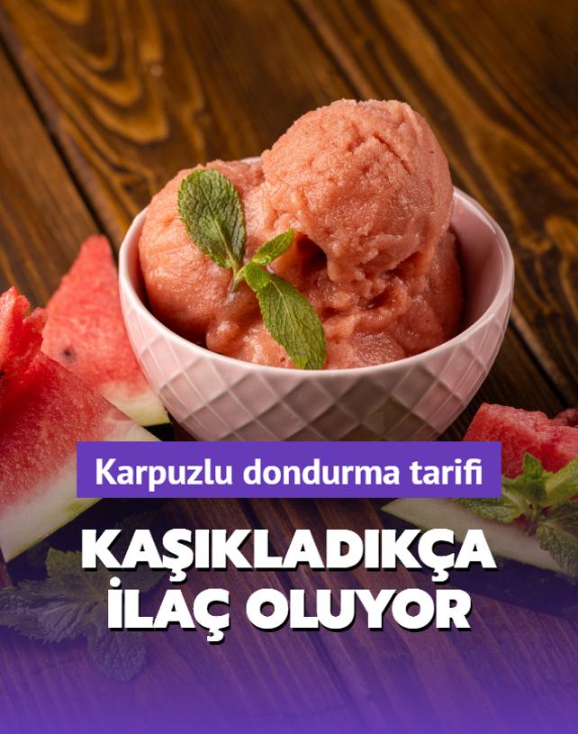 Karpuzlu dondurma tarifi! Kakladka ila oluyor