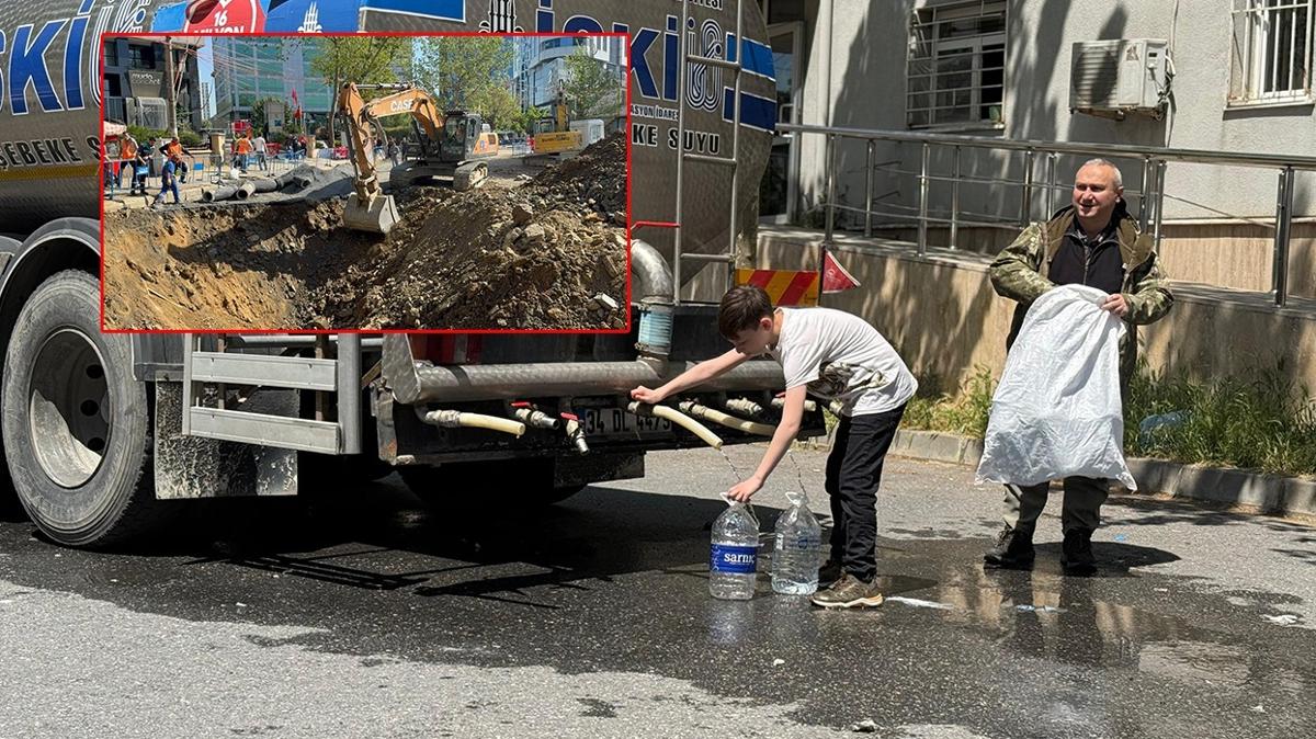 Saryer'deki grntler 90'lar aratmad... Tankerlerle su datld
