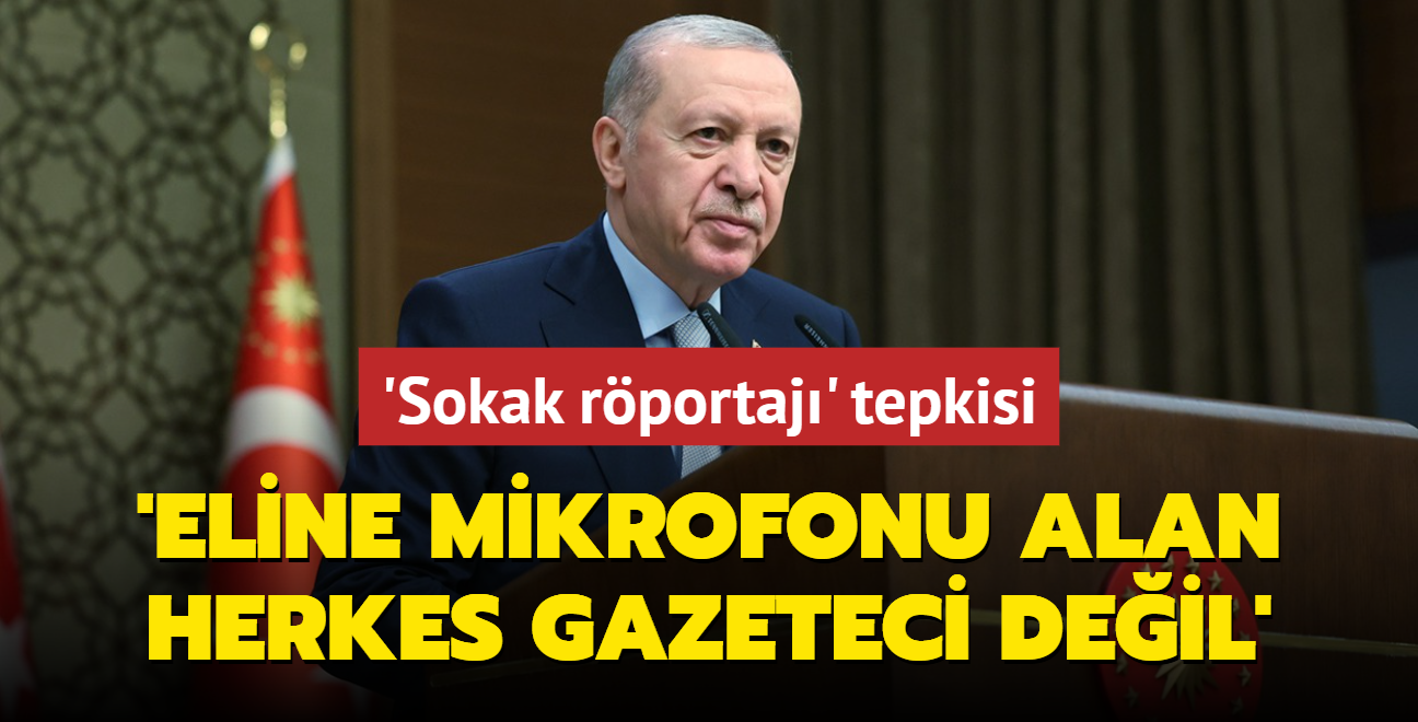 Bakan Erdoan'dan 'sokak rportaj' tepkisi: Mikrofonu kapan hakaret etme creti buluyor