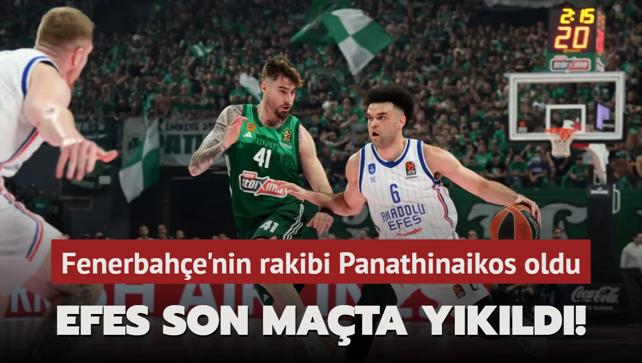 Anadolu Efes son mata ykld! Fenerbahe'nin rakibi Panathinaikos oldu