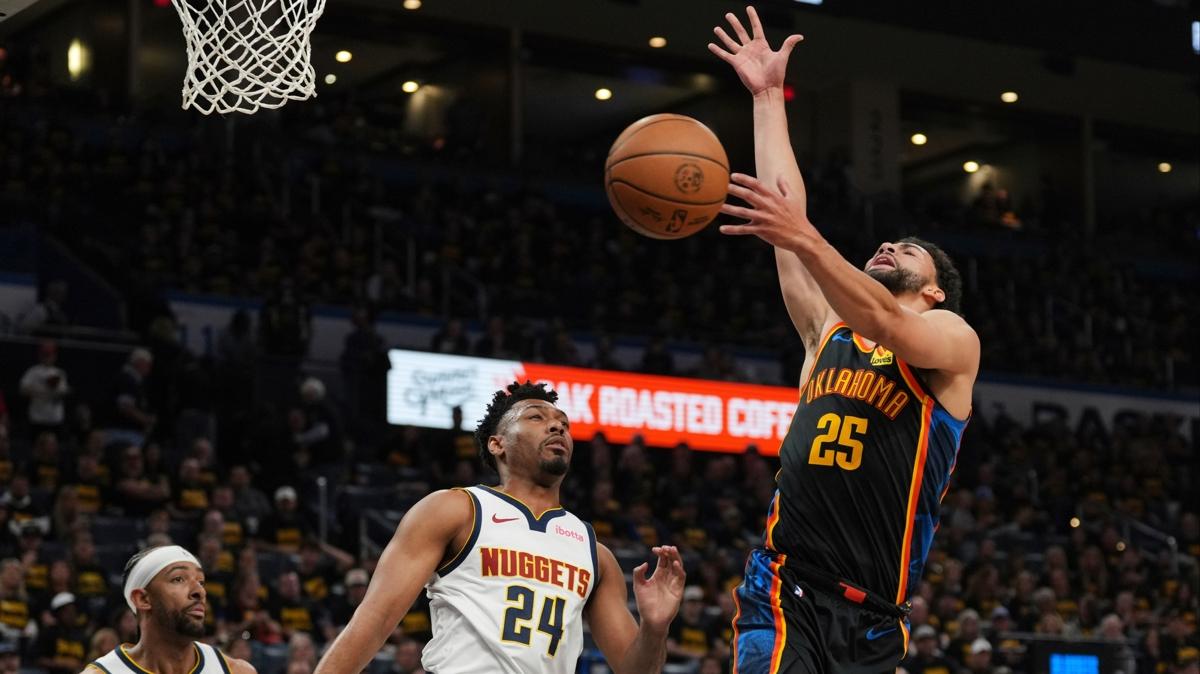 Oklahoma City'den Denver Nuggets'a 43 saylk fark: Seride durum berabere