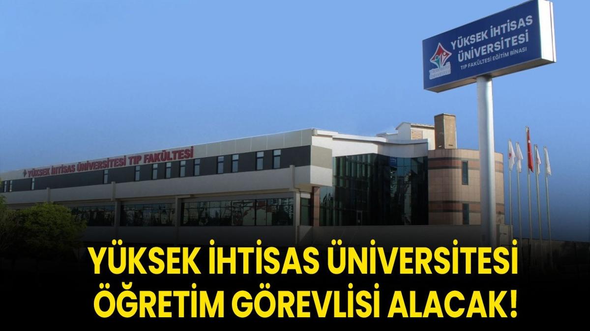 Yksek htisas niversitesi retim Grevlisi alacak!