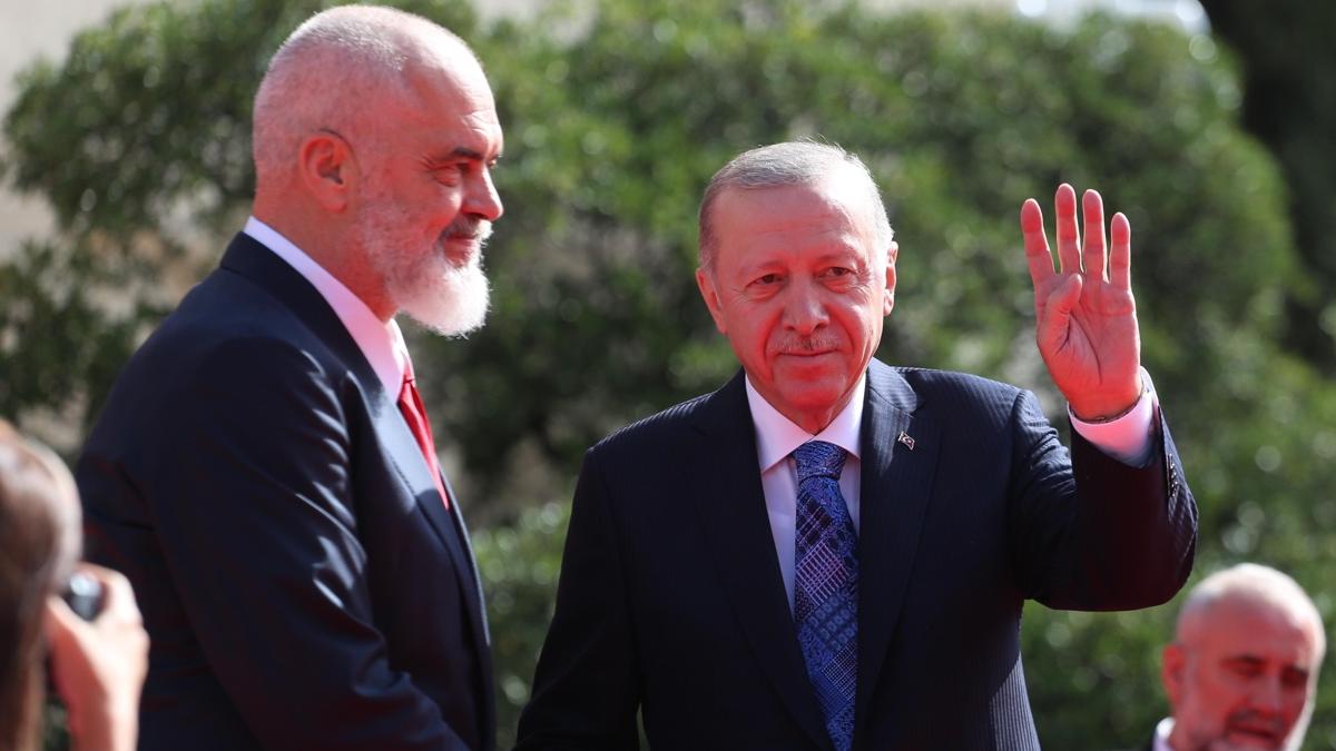 Bakan Erdoan, Edi Rama ile grt