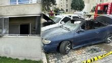 Evli iftin kavgas yrekleri aza getirdi! Biri emniyete dieri evi ve arabay yakmaya gitti