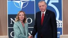 Bakan Erdoan talya Babakan Meloni ile grt..
