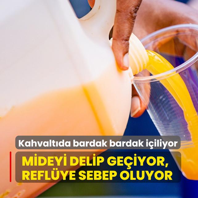 Kahvaltda bardak bardak iiliyor! Mideyi delip geiyor, reflye sebep oluyor
