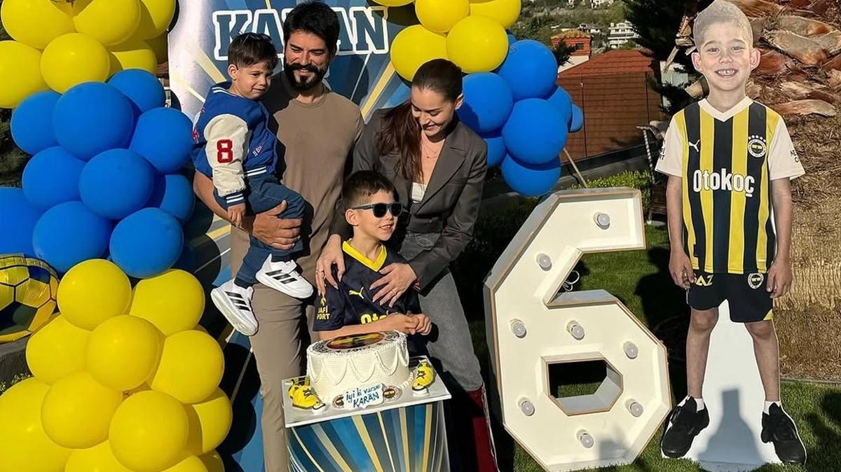 Minik taraftar Karan 6 yanda! Burak zivit ve Fahriye Evcen'den Fenerbaheli kutlama