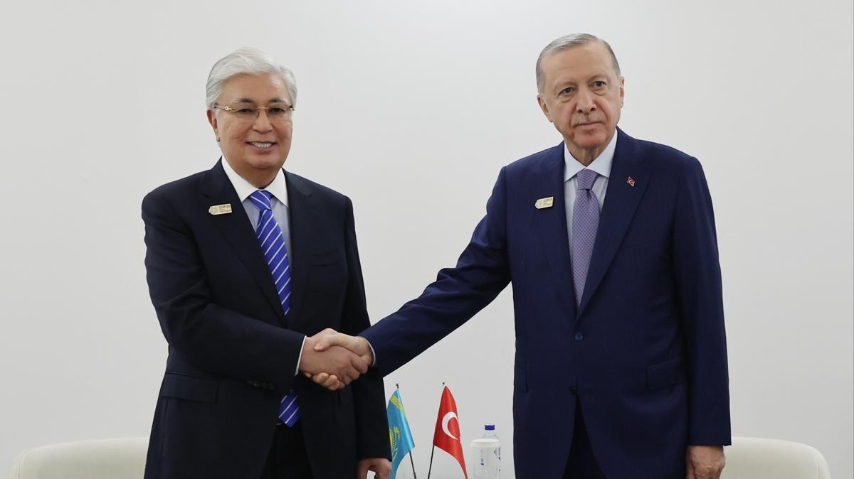 Bakan Erdoan, Tokayev ile grt