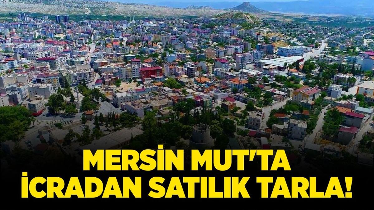 Mersin Mut'ta icradan satlk tarla!