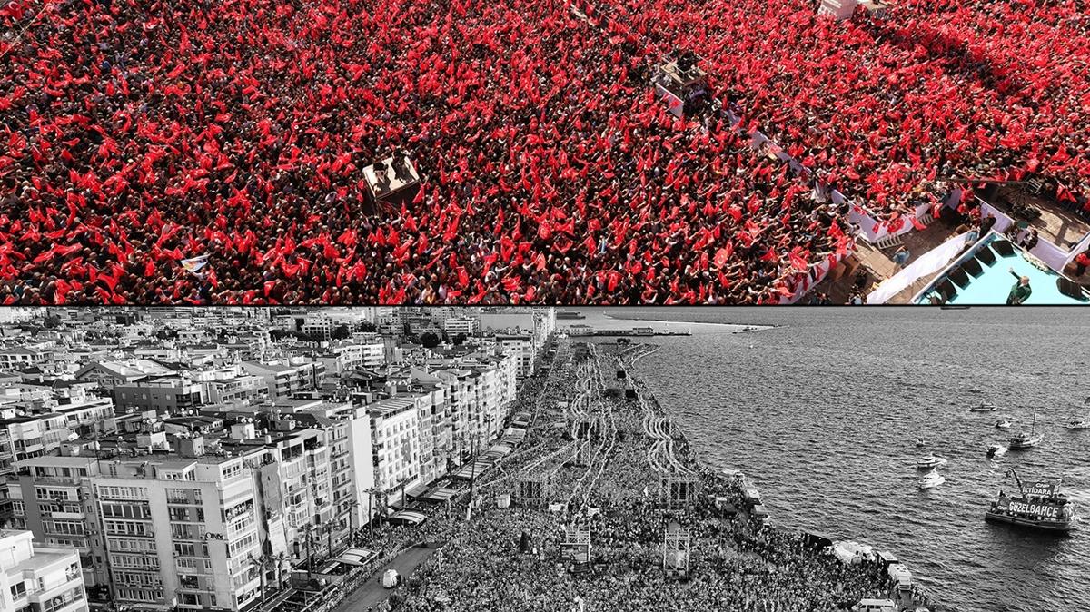 CHP zmir'de fena rezil oldu... AK Parti mitingine ktler!
