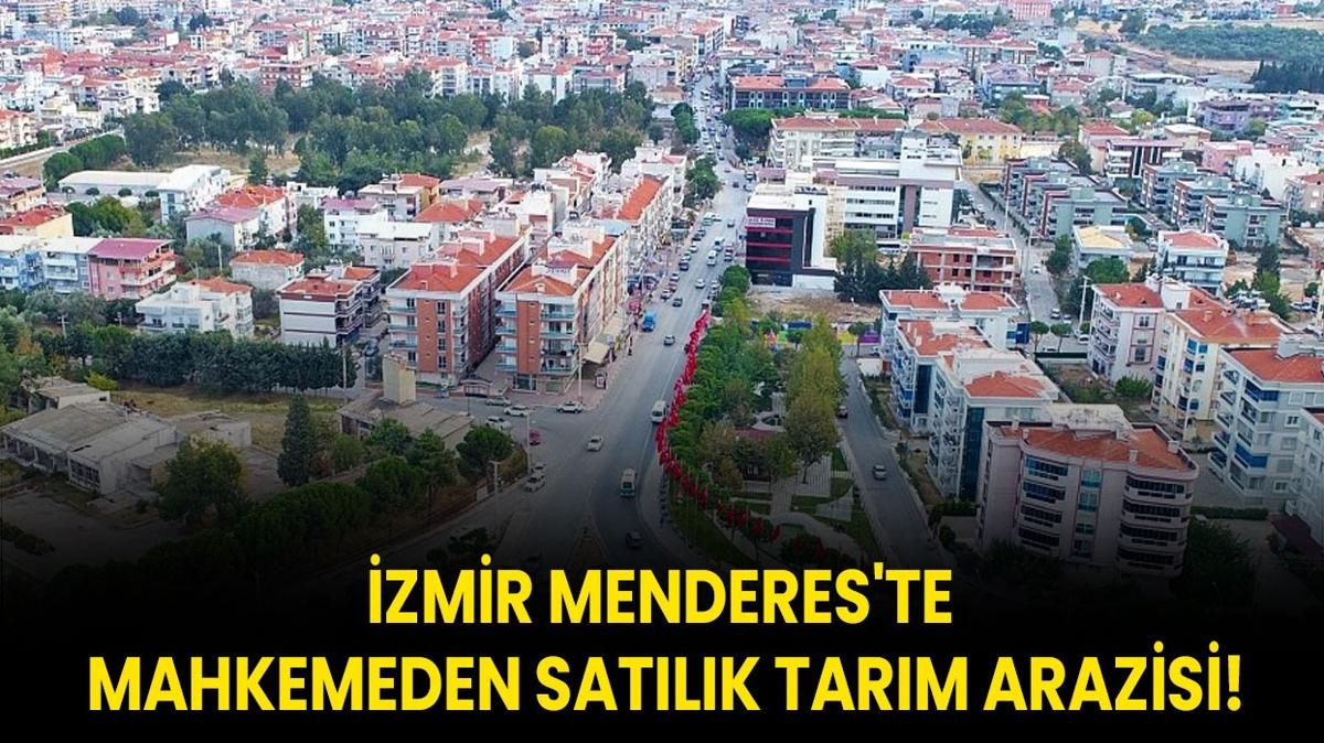 zmir Menderes'te mahkemeden satlk tarm arazisi!