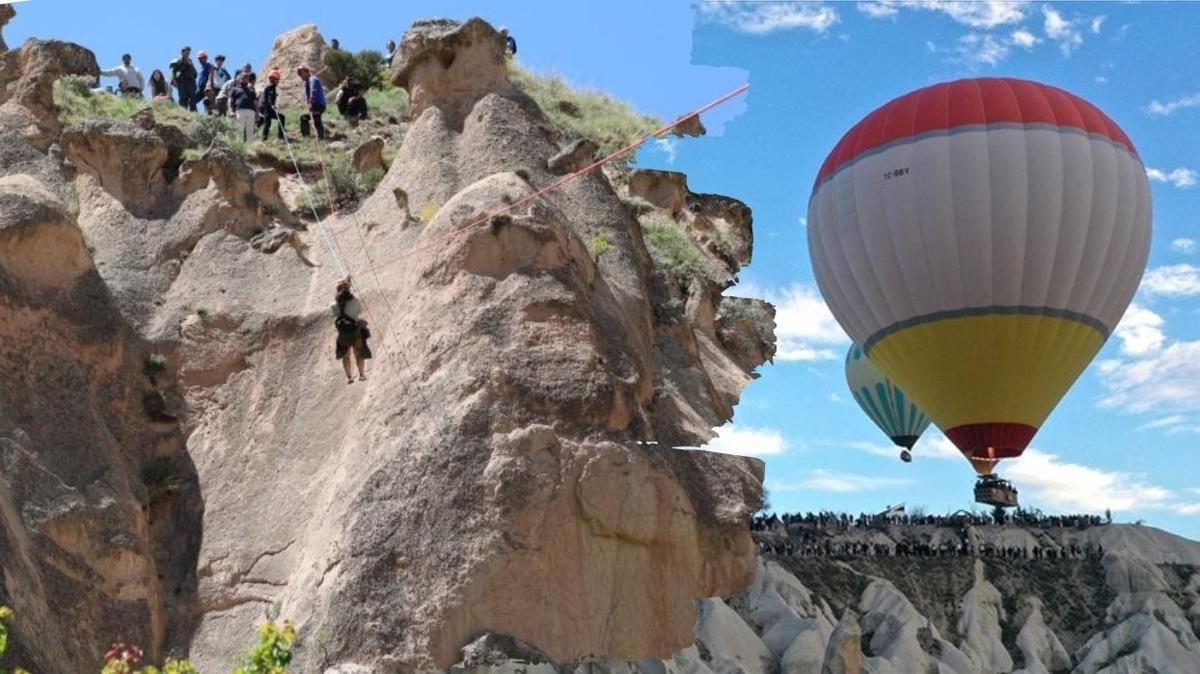 Kapadokya'da faciadan dnld: Balon acil ini yapt