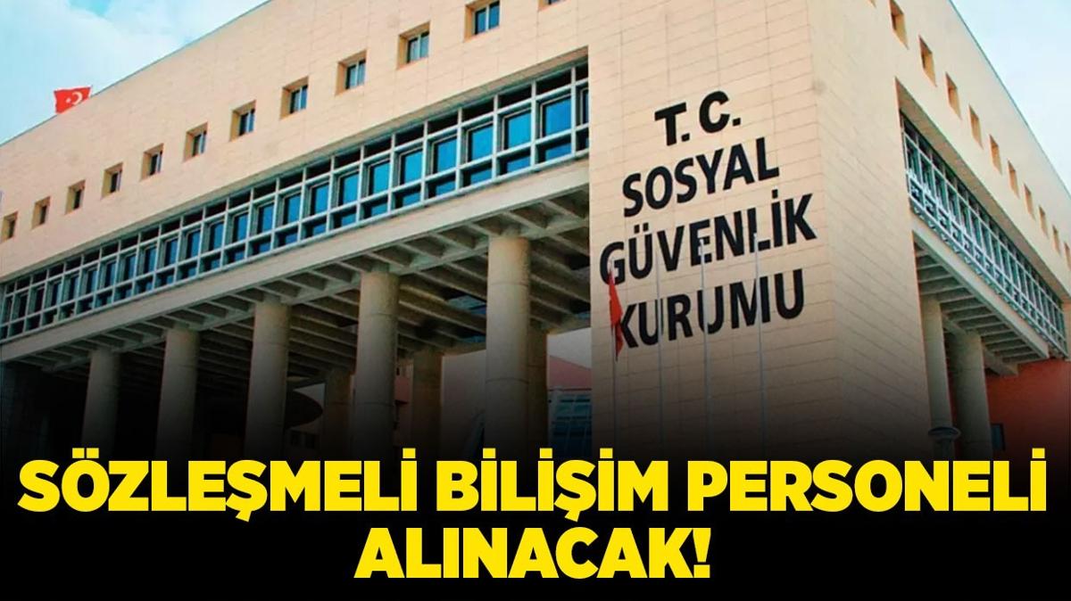 Sosyal Gvenlik Kurumu 18 Szlemeli Biliim Personeli alacak!