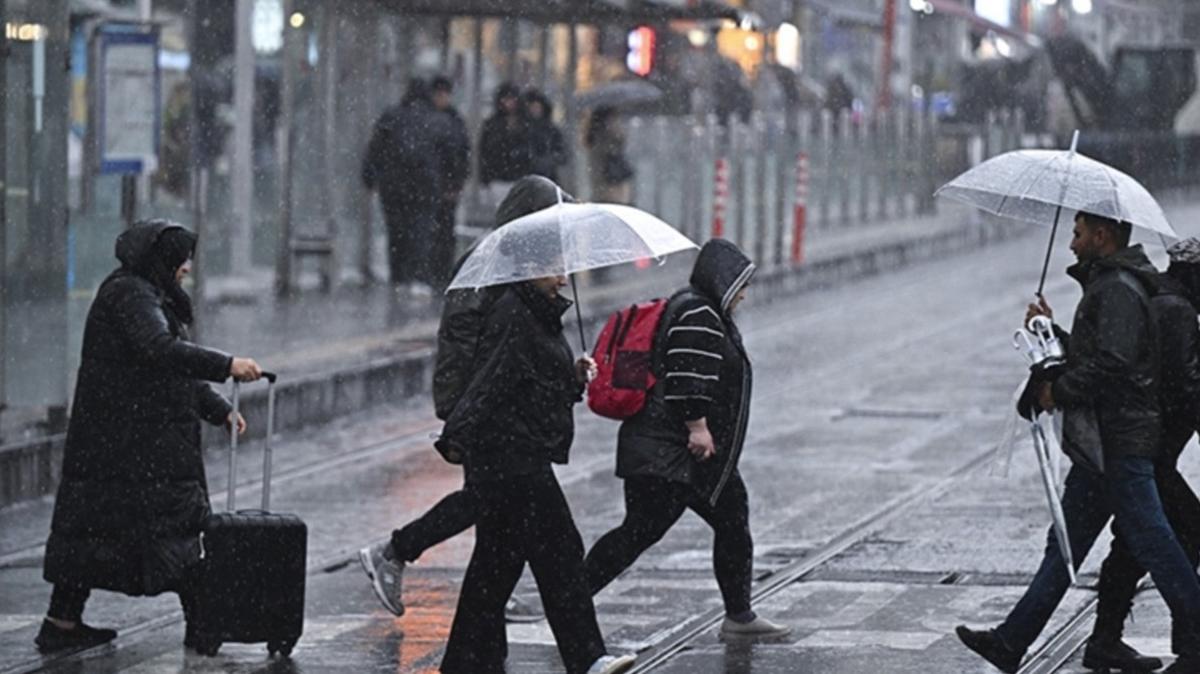 Kuvvetli ya kapda... Meteoroloji uyard: 34 il iin saanak alarm