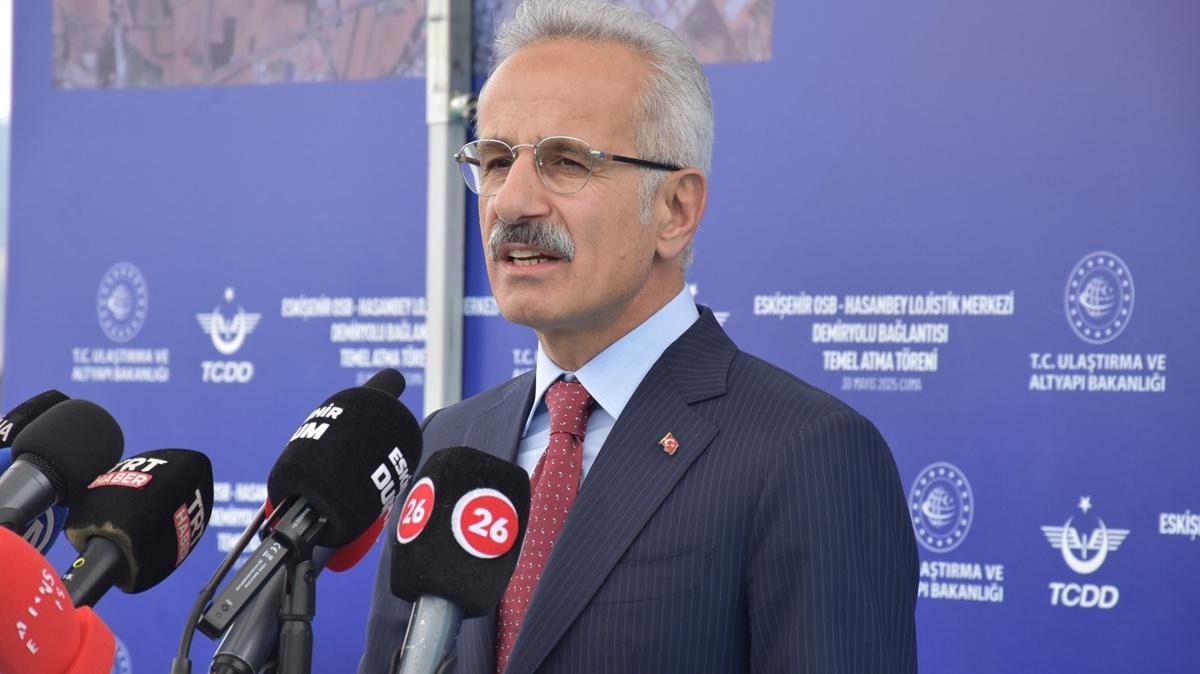 Bakan Uralolu: Hzl tren hatlar ile 99 milyon yolcuya hizmet verdik