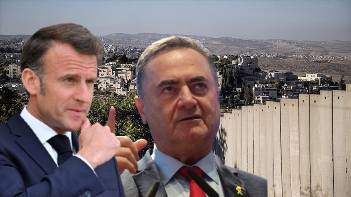 srail'den Macron'a ak mesaj: Onlar kat zerinde biz sahada!